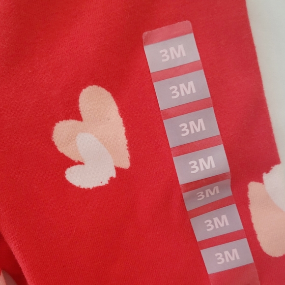 New Carter's heart outfit 3M leggings and tee shirt. Great for Valentines - Picture 2 of 3